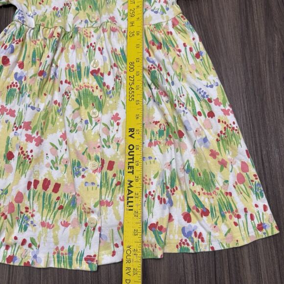 Vtg The Disney Store Winnie The Pooh Girl Dress Floral Sz 7-8 Button Dress - Picture 5 of 10